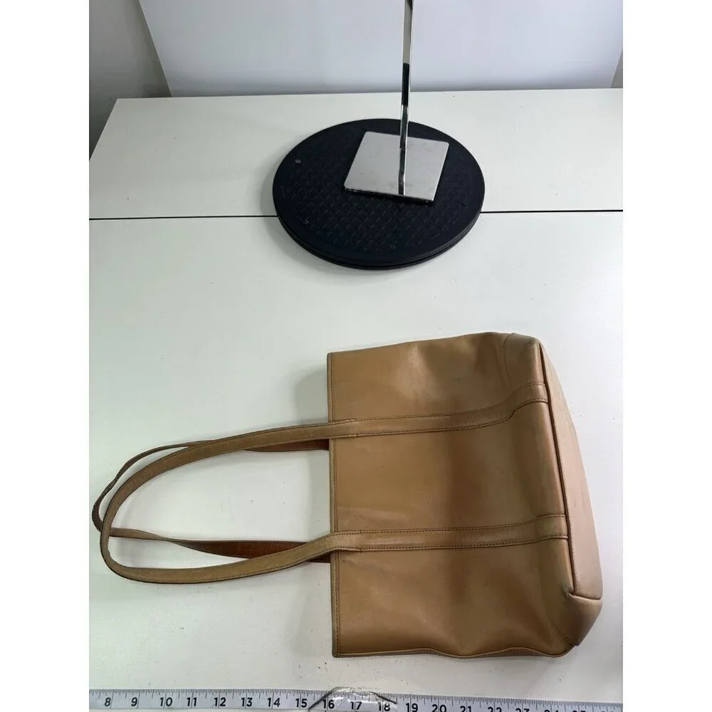 DAMAGED / WORN Coach 5187 Tan Leather Gallery Tote Vintage